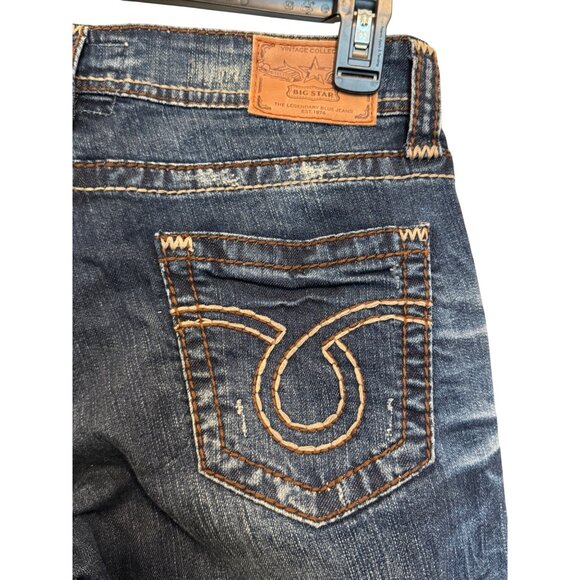 Big Star Sophie Womens 30L Blue Denim Jeans Mid Rise Bootcut Stretch - Picture 7 of 7